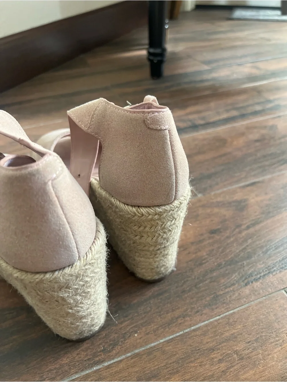 Women's Blush taupe Marc fisher Espadrille Wedge Sandals